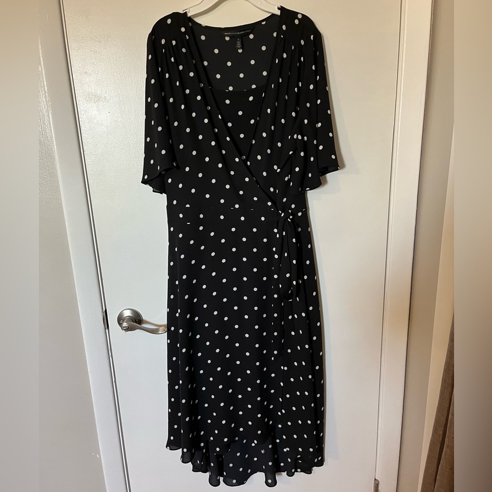 WHBM Polka Dot Wrap Dress
